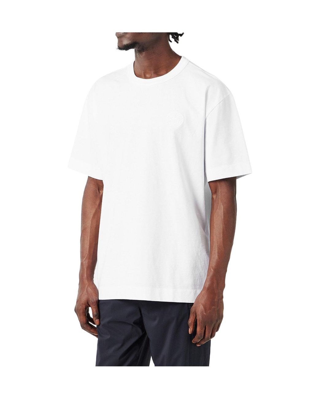 Canada Goose White Classic Embroidered Logo Shortsleeve Tshirt for men
