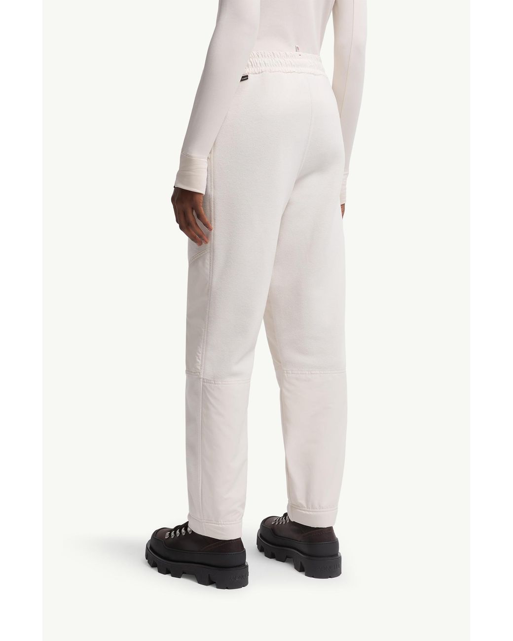 Moncler White Grenoble Polartec Drawstring Track Pants