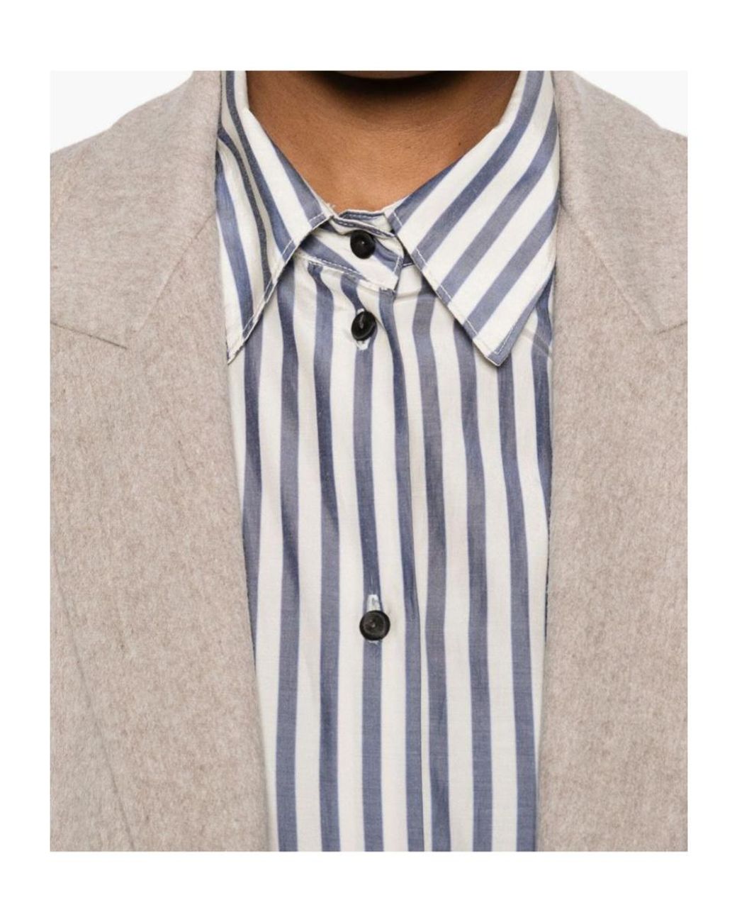 Forte_forte White Striped Shirt