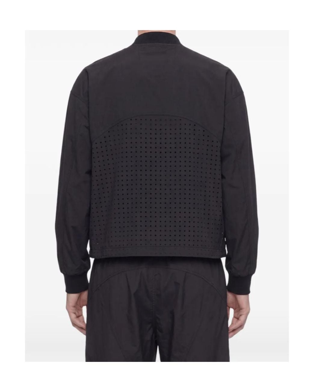 Herno Blue Perforated-Panel Bomber Jacket for men