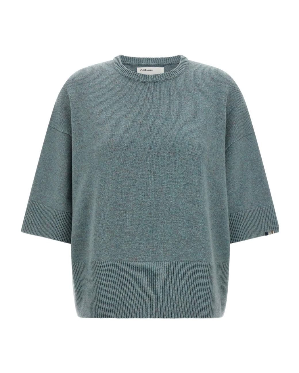 Extreme Cashmere Blue Sassie Boxy Knitted Sweater