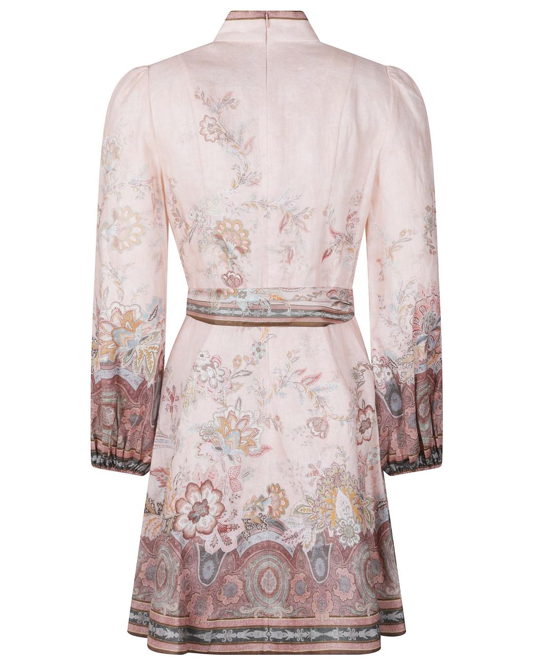 Zimmermann Pink Alchemy Buttoned Mini Dress