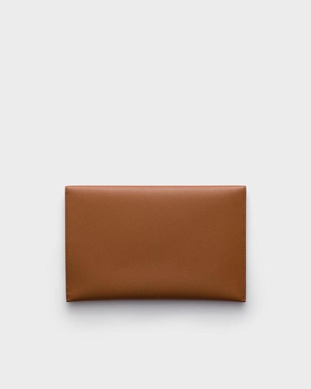 Prada Brown Saffiano Envelope Clutch