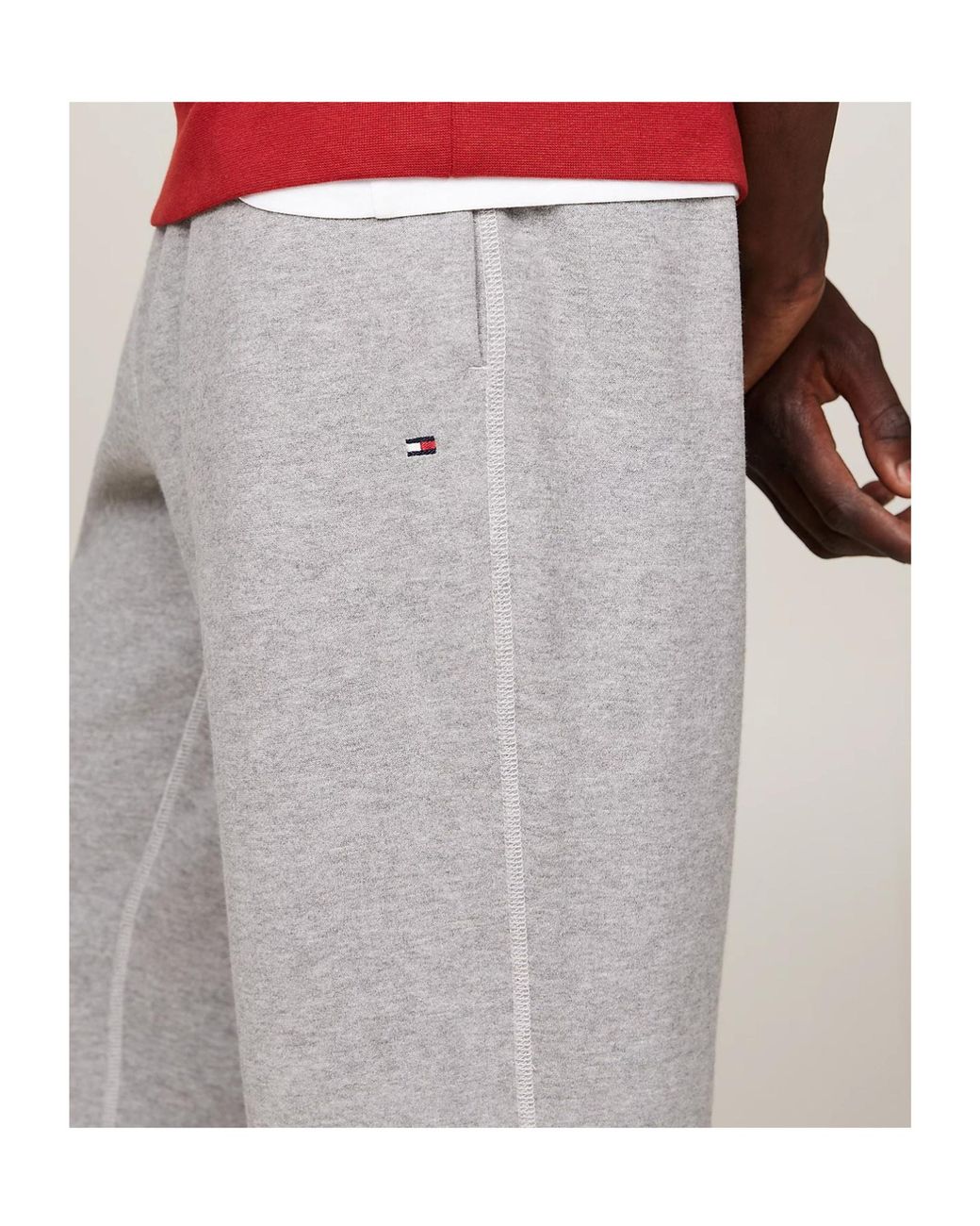 Tommy Hilfiger Gray Cuffed Leg Fleece Joggers for men