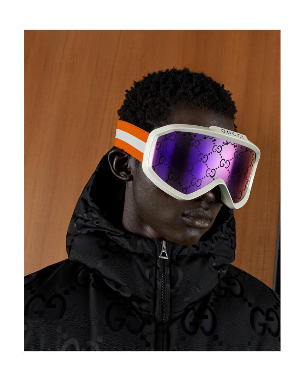 Gucci Purple Eyewear Ski Oversized Frame Goggles for men