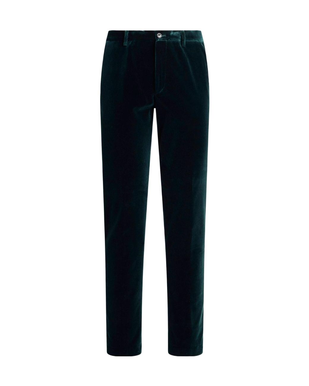Etro Blue Stretch Velvet Trousers for men