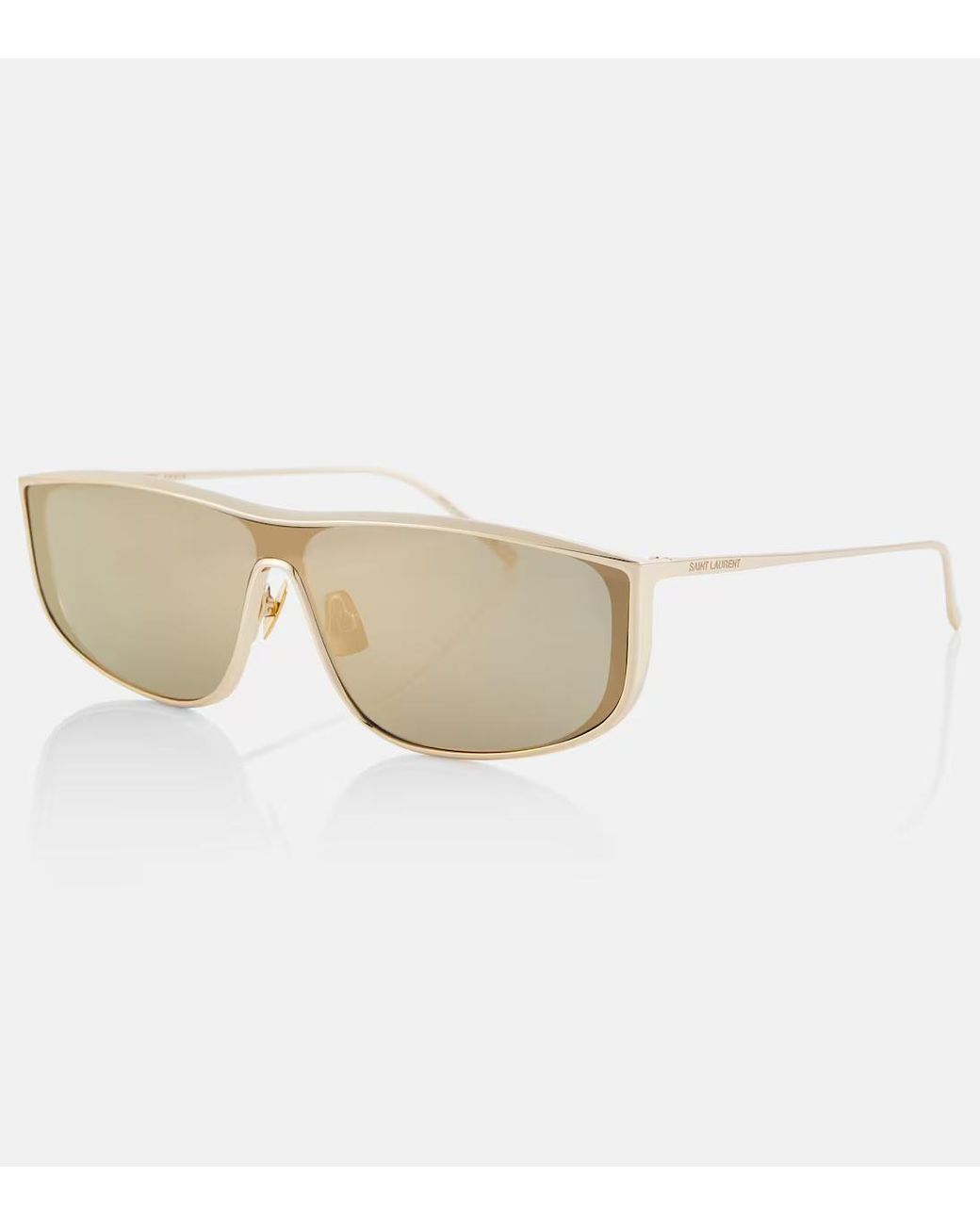 Saint Laurent White Sl 605 Rectangular Sunglasses