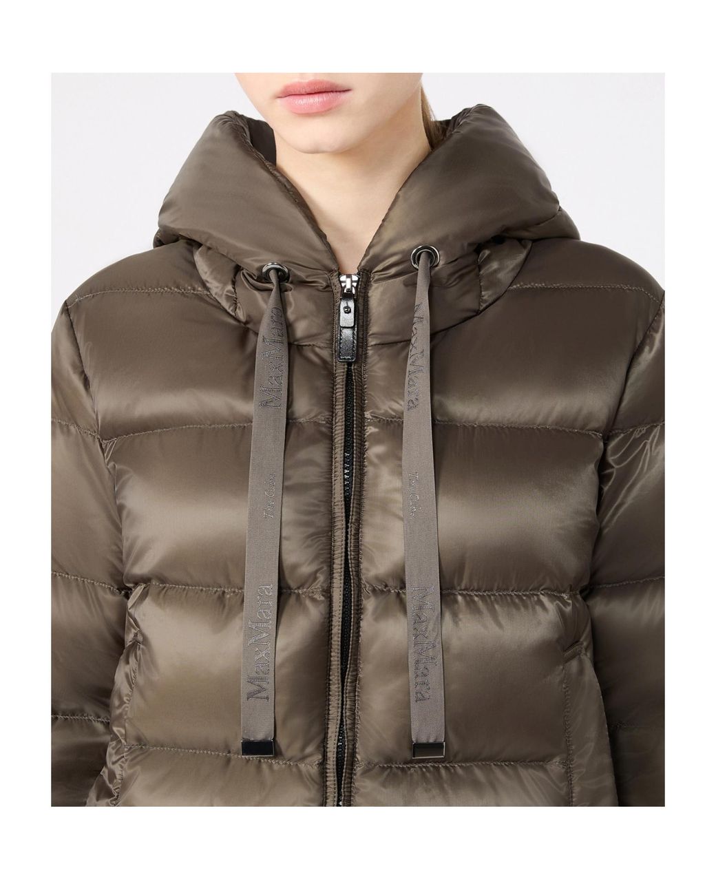 Max Mara Gray The Cube Short Hooded Down Jacket
