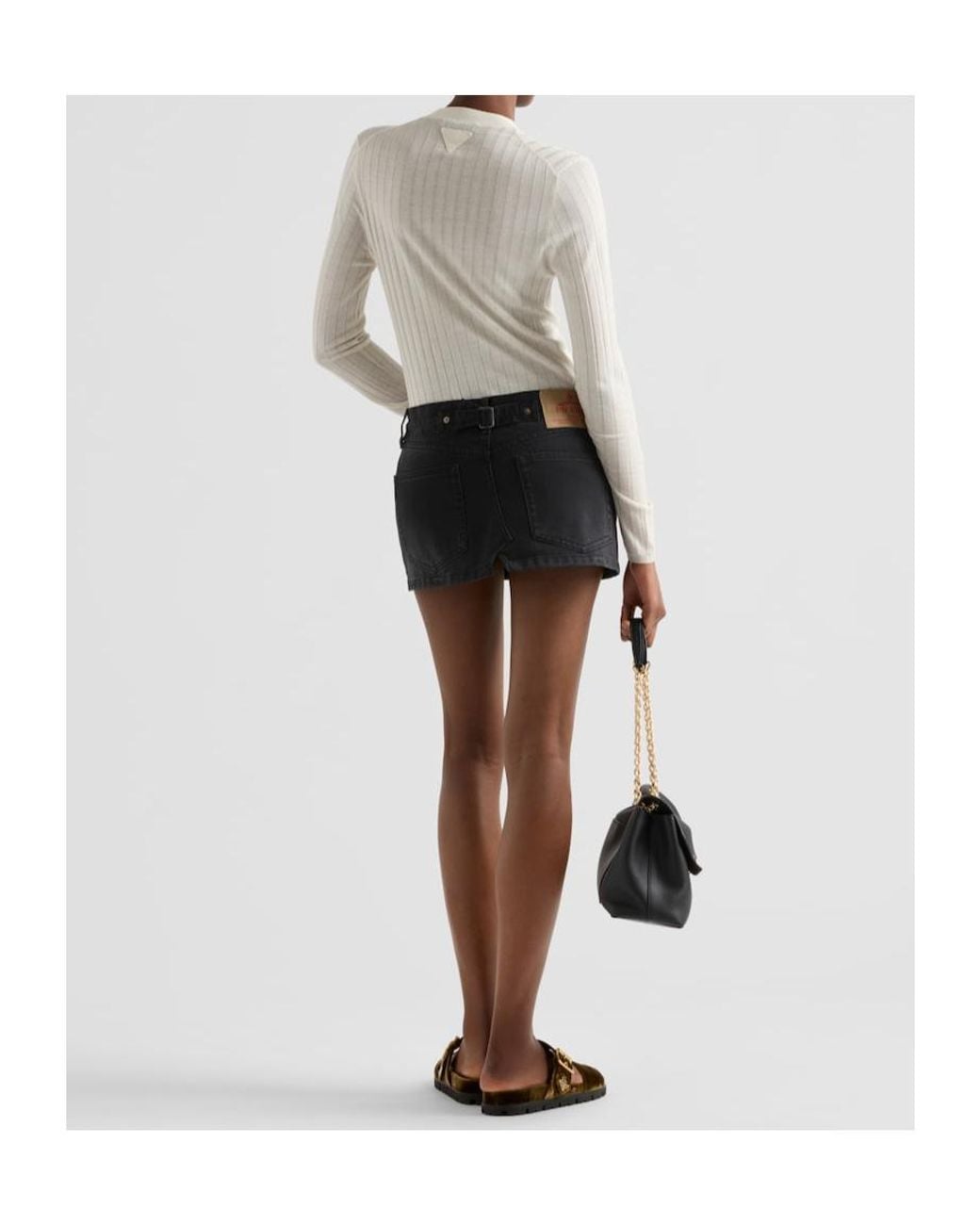 Prada White Cashmere And Silk Cardigan