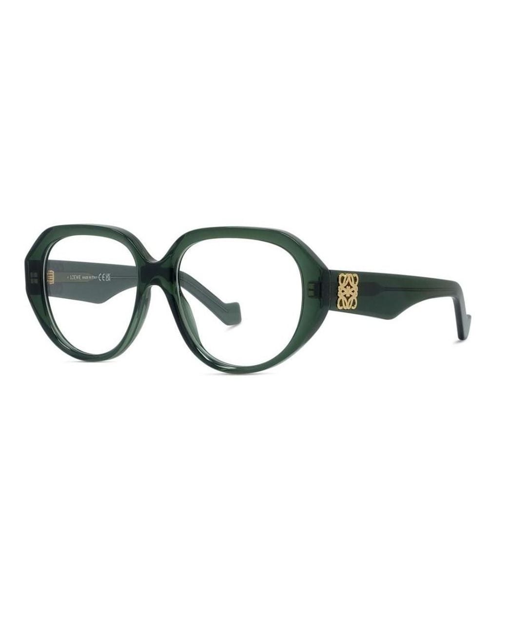 Loewe White Oval Frame Glasses