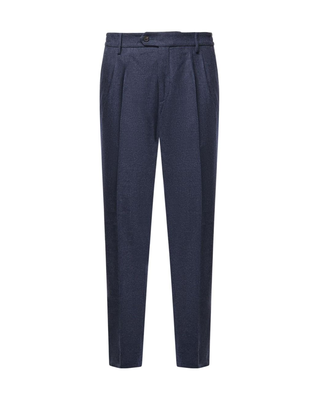Eleventy Blue Pleated Tailored Pants for men