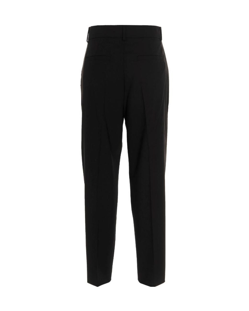 Max Mara Black Sportmax High Waist Straight Leg Trousers