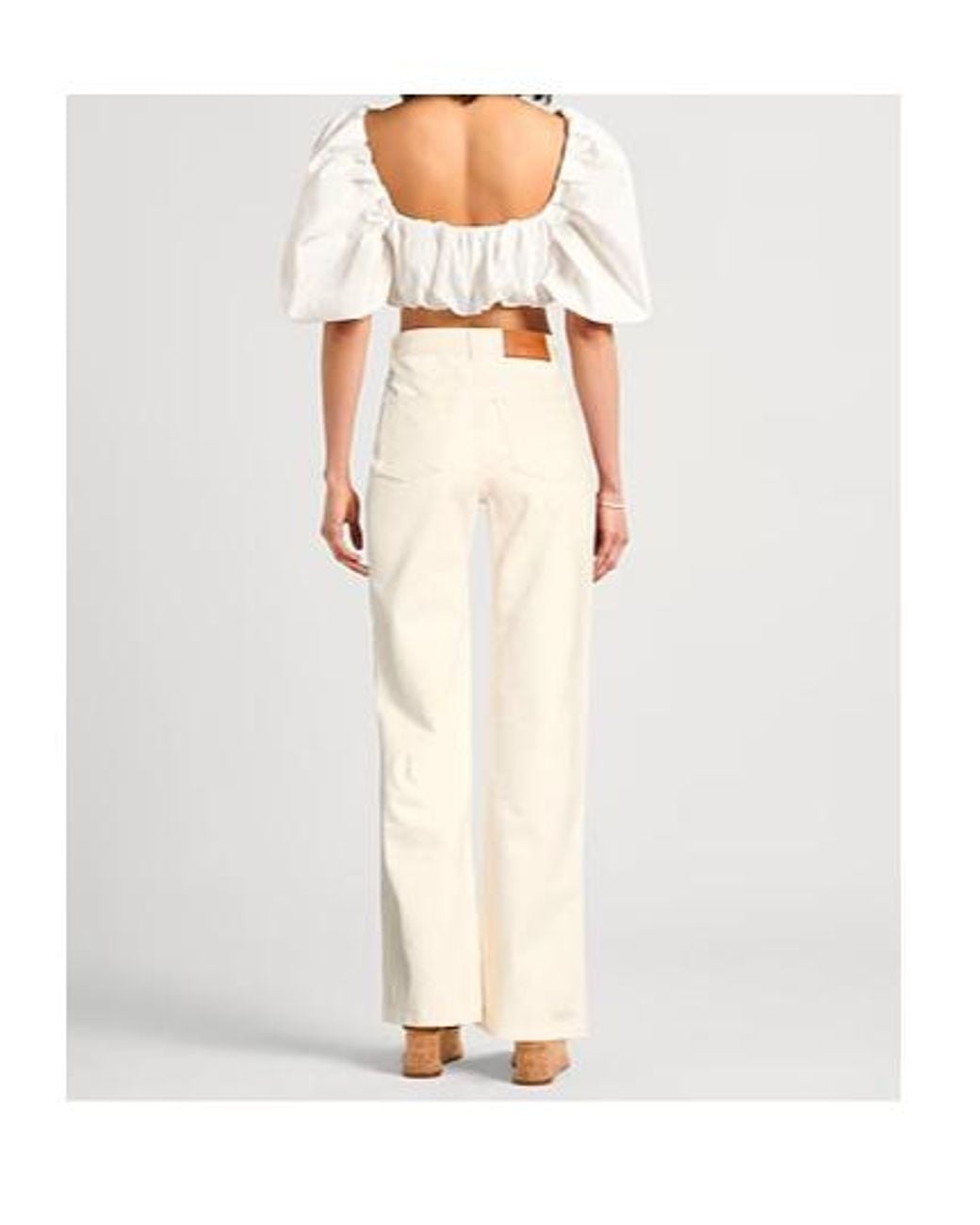 Chloé White Straight-Leg Jeans