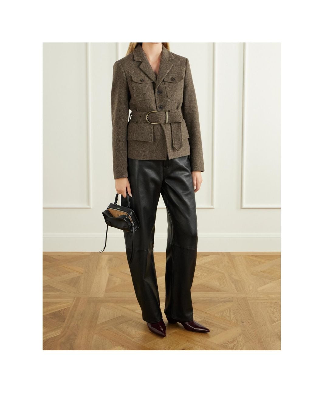 Polo Ralph Lauren Green Ralph Lauren Belted Herringbone Blazer