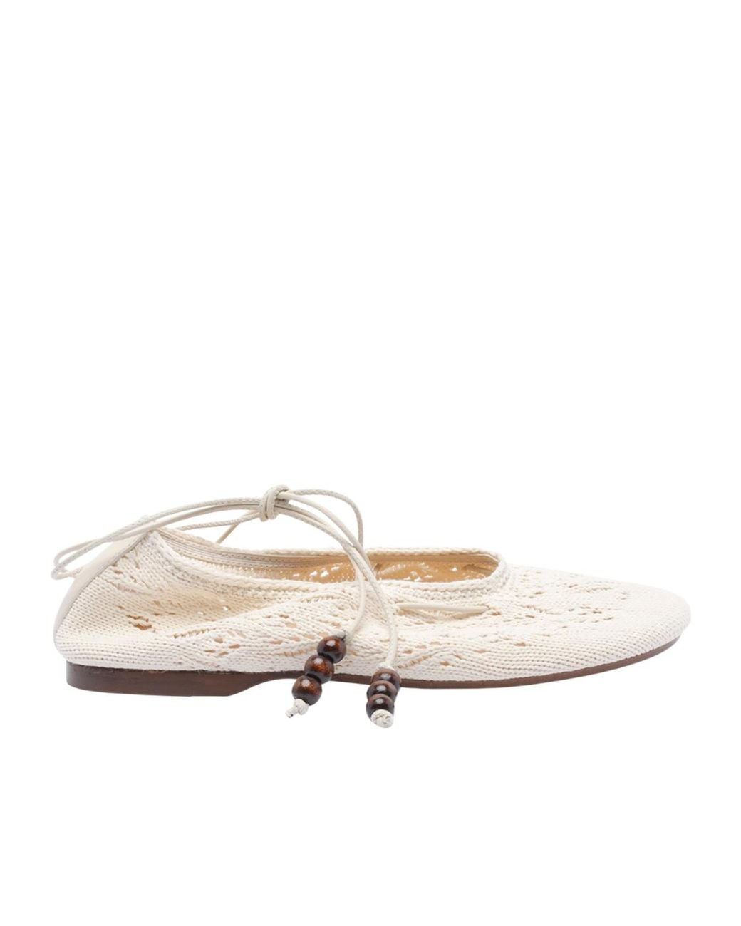 Alohas Natural Rosemary Ankle Strapped Ballerinas