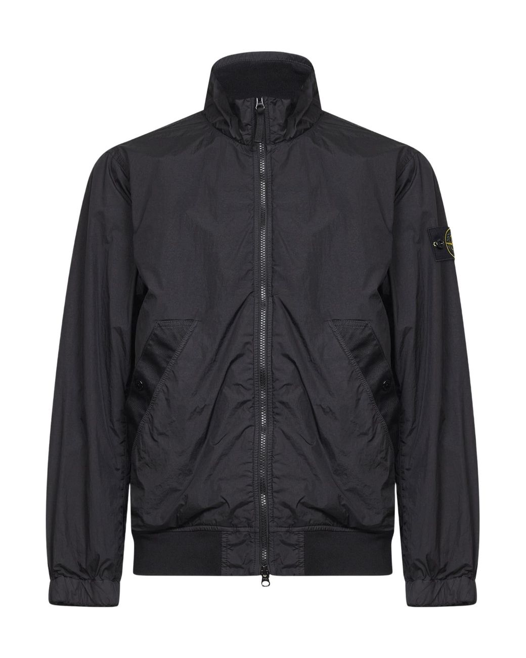 Stone Island Black Lightweight Nylon Rep Jacket for men
