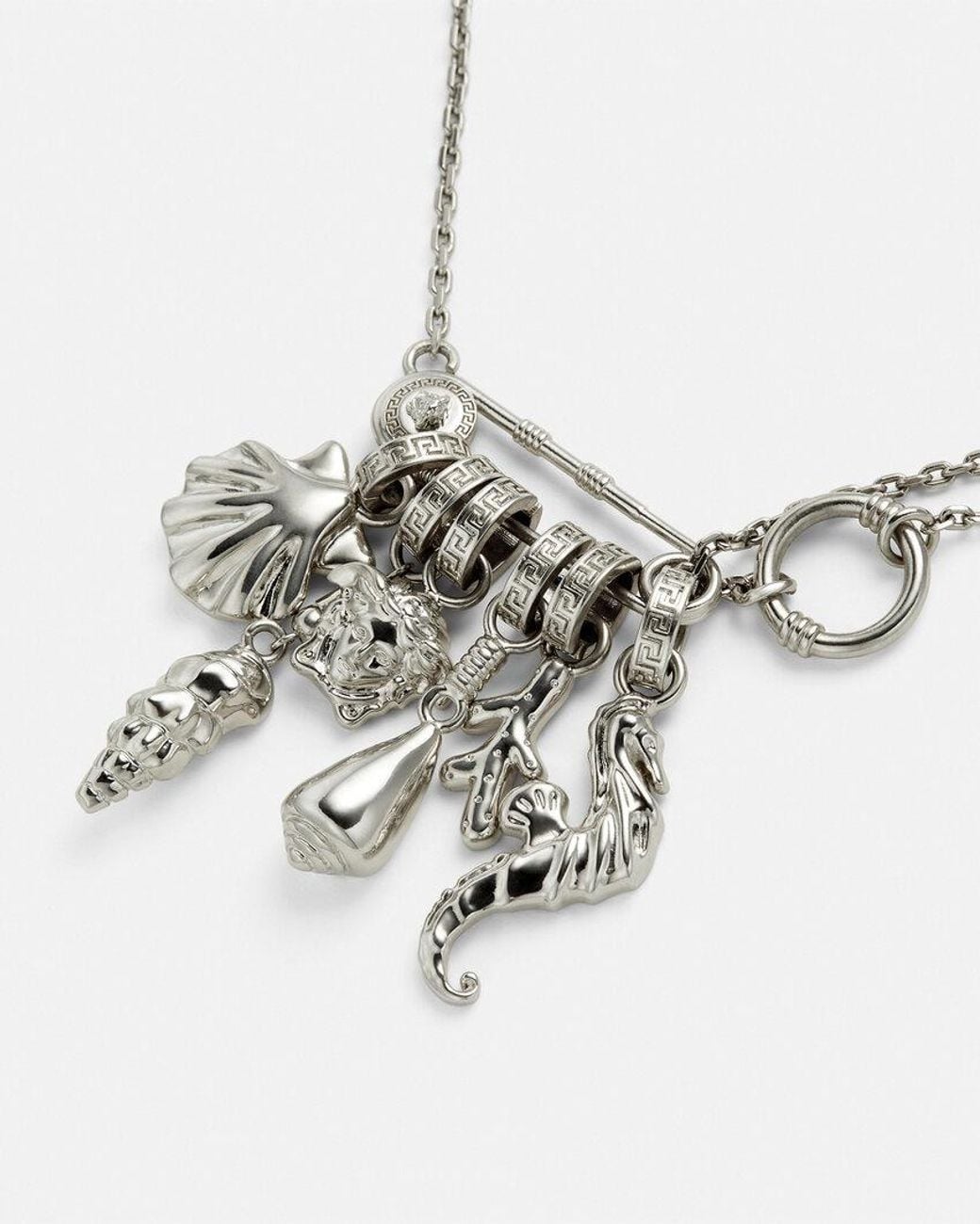 Versace Metallic Charms-Detailed Necklace