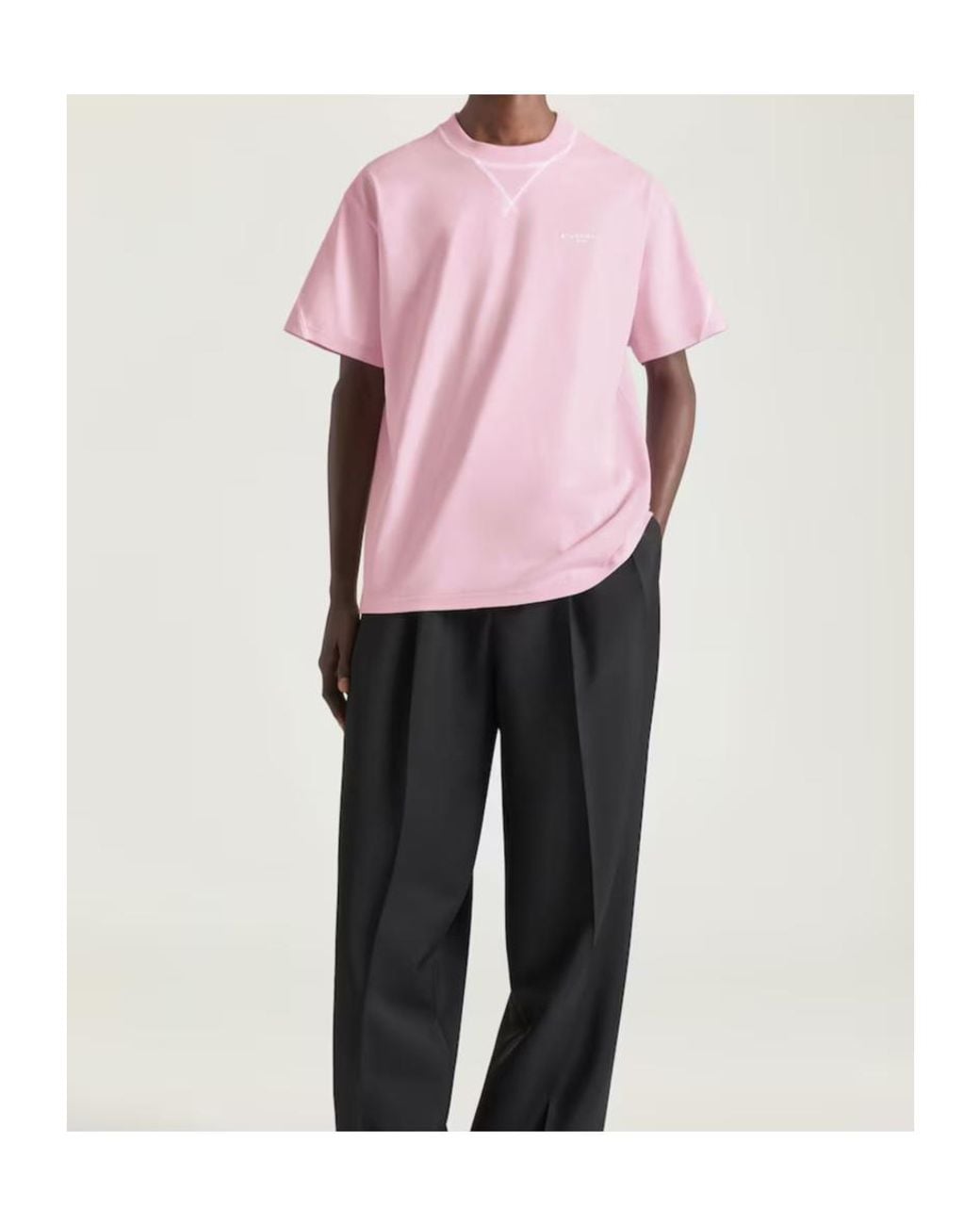 Givenchy Pink Logo Printed Crewneck T-Shirt for men