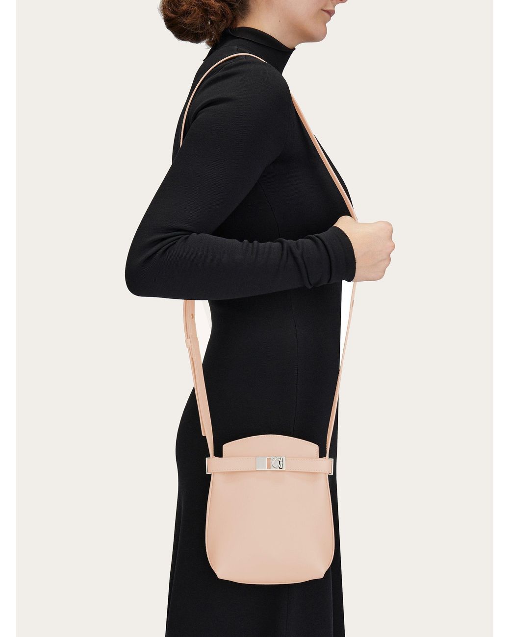 Ferragamo Pink Buckle Shoulder Bag