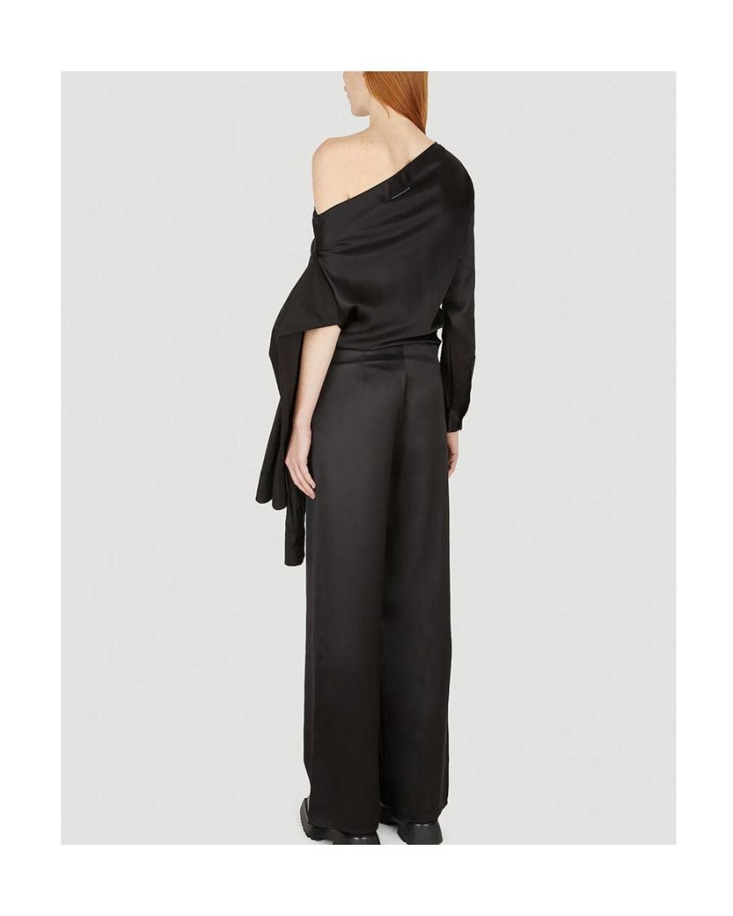MM6 by Maison Margiela Black Shoulder-Length Jumpsuit