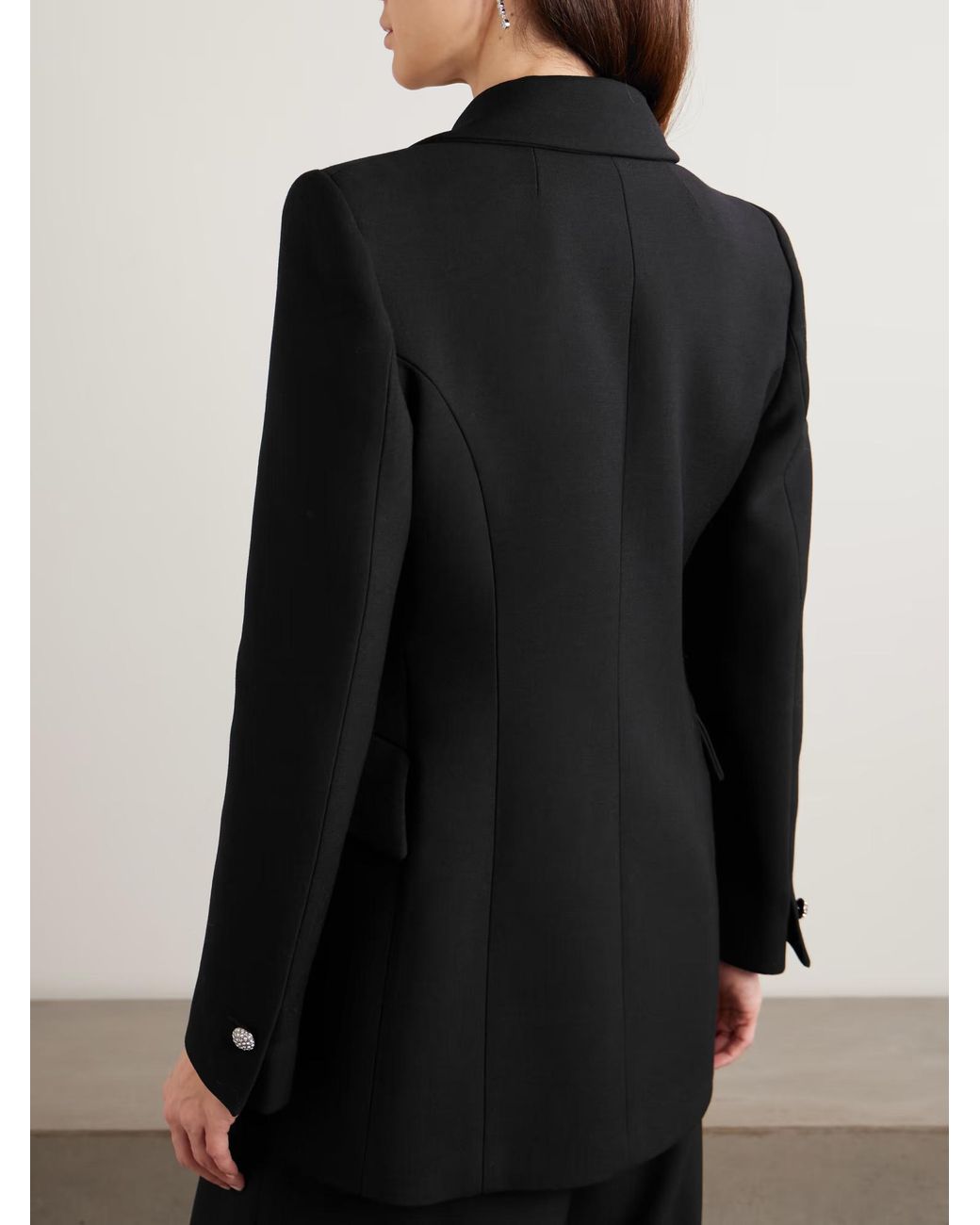 Alessandra Rich Black Double-Breasted Wool Blazer