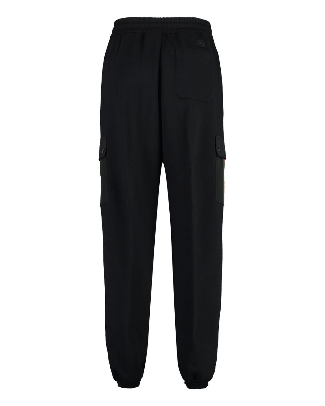 Gucci Black Cotton Jersey Jogging Pant With Web for men