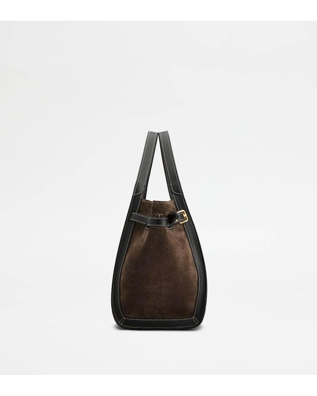 Tod's Brown Tim Small Suede Tote Bag