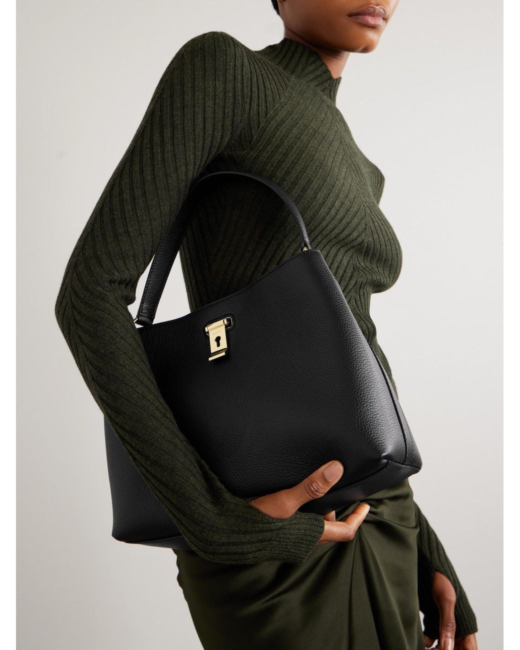 Bally Black Textured-Leather Tote