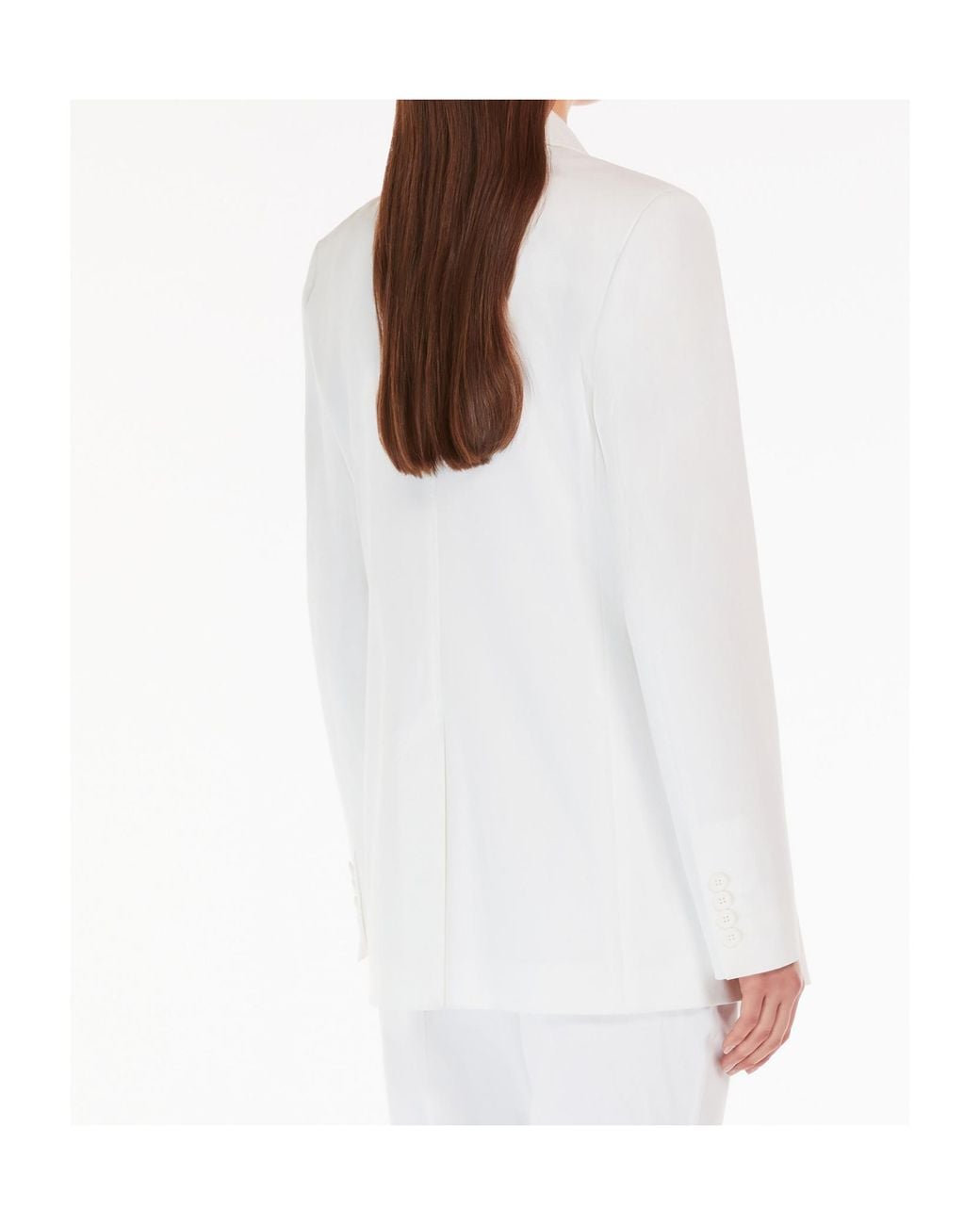 Max Mara White Single-Breasted Casual Jacket
