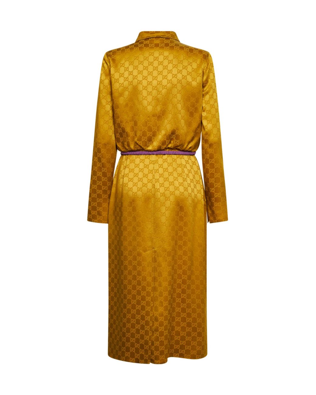 Gucci Yellow Gg Jacquard Dress
