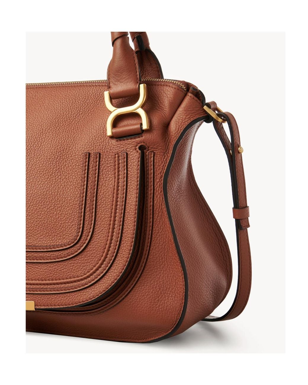 Chloé Brown Chloé Marcie Foldover Tote Bag