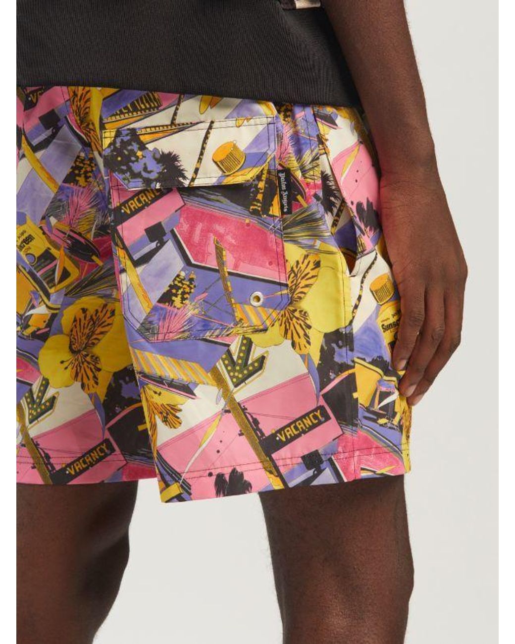 Palm Angels Red Miami Mix Swimshorts for men