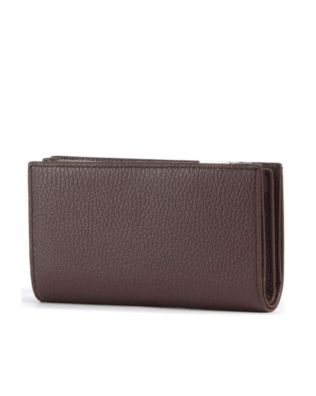 Coccinelle Purple Logo-Plaque Leather Wallet