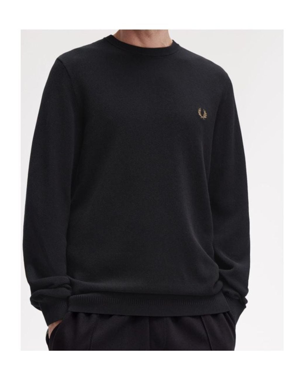 Fred Perry Blue Piqué-Stitched Top for men