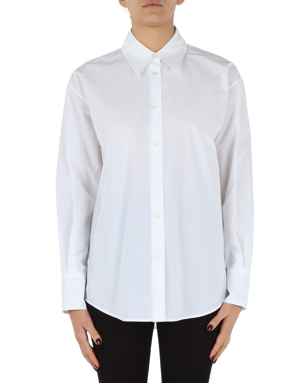 Fabiana Filippi White Long Sleeved Poplin Shirt