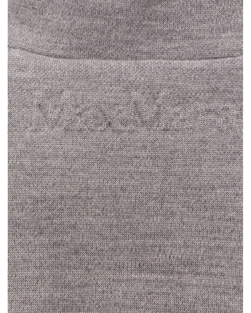 Max Mara Gray Frine High-Neck Zipped Sweatshirt