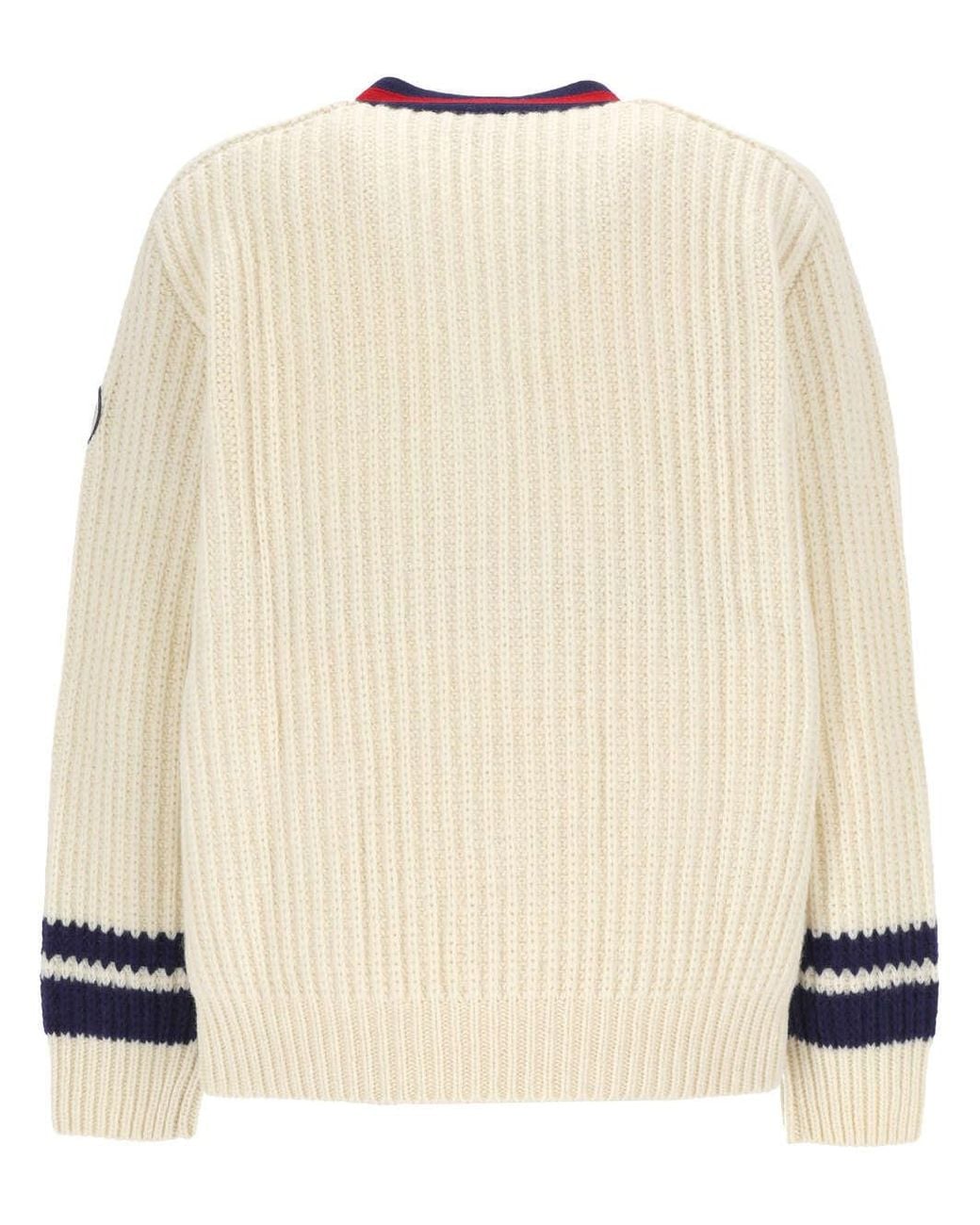Gucci Natural V-Neck Cable-Knit Cardigan for men