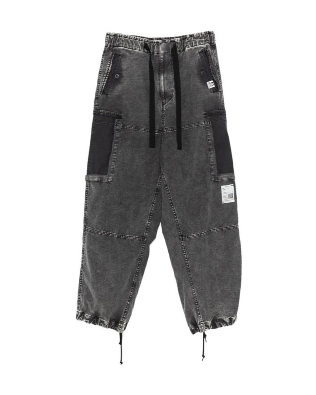 Maison Mihara Yasuhiro Gray Drawstring Cargo Pants for men