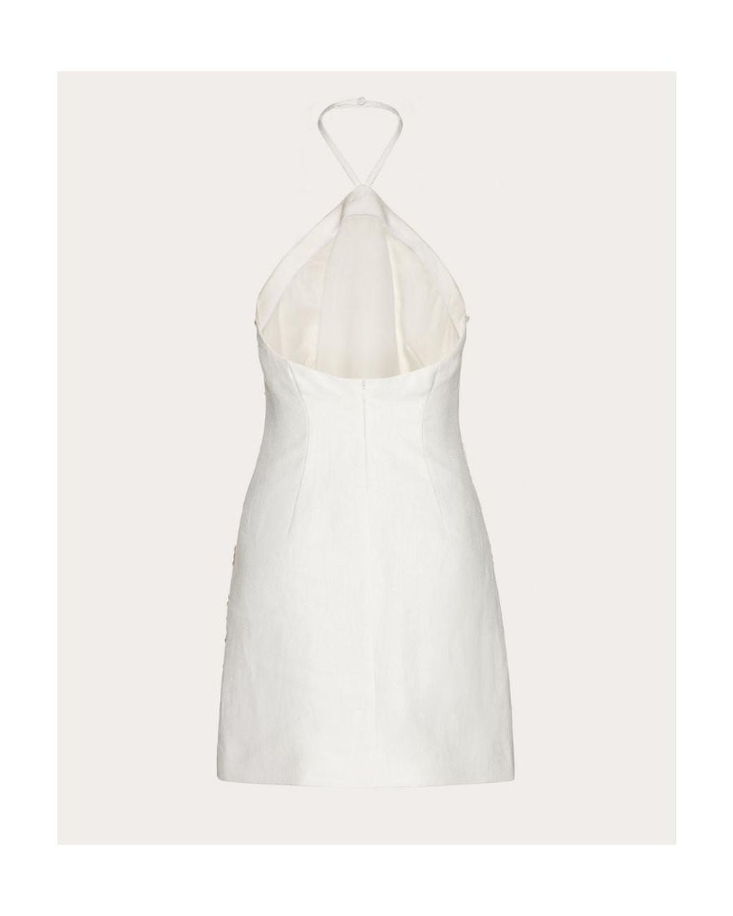 Valentino White Floral Embroidered Dress Dress