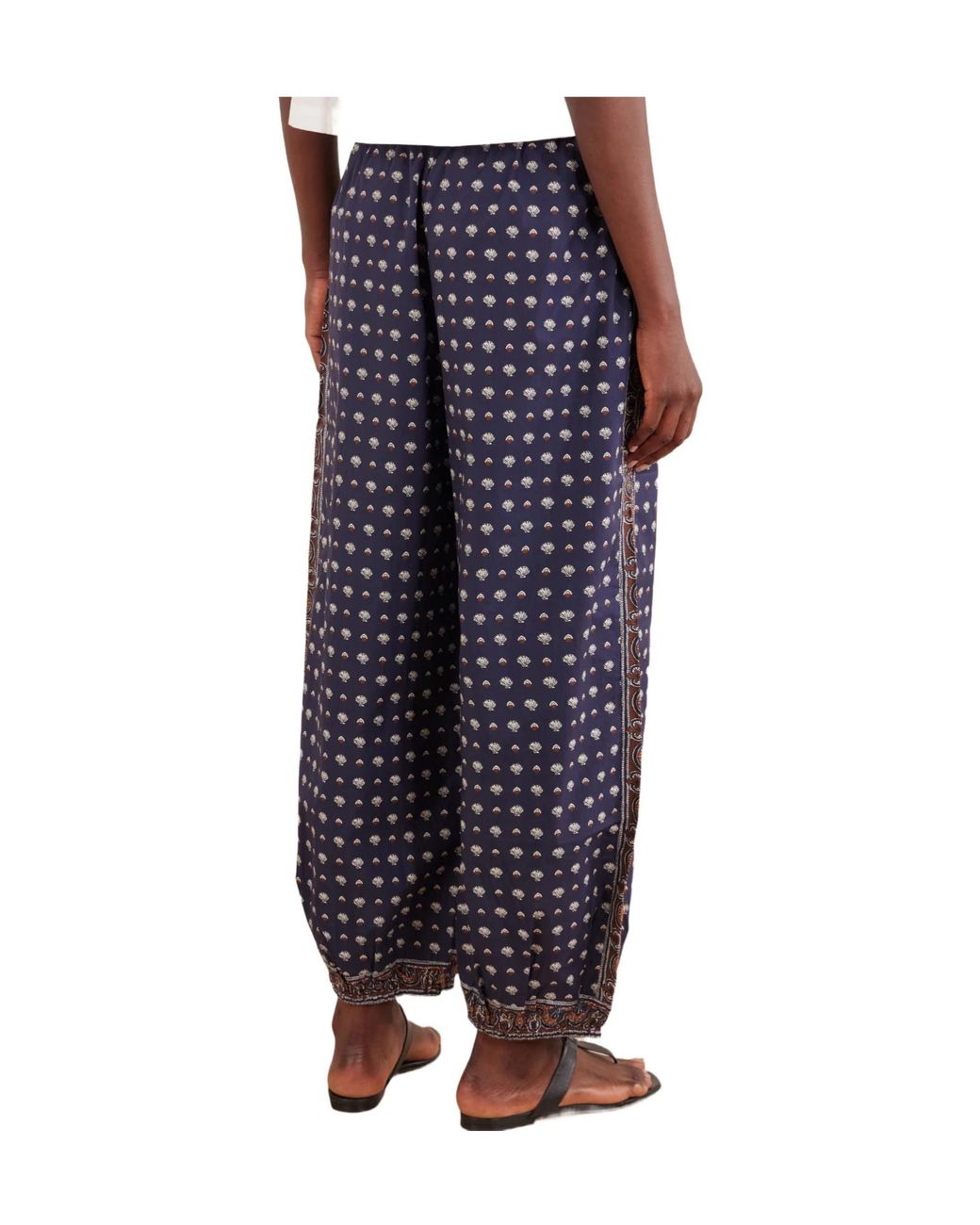 Doen Blue Yarrow Printed Cotton Pants