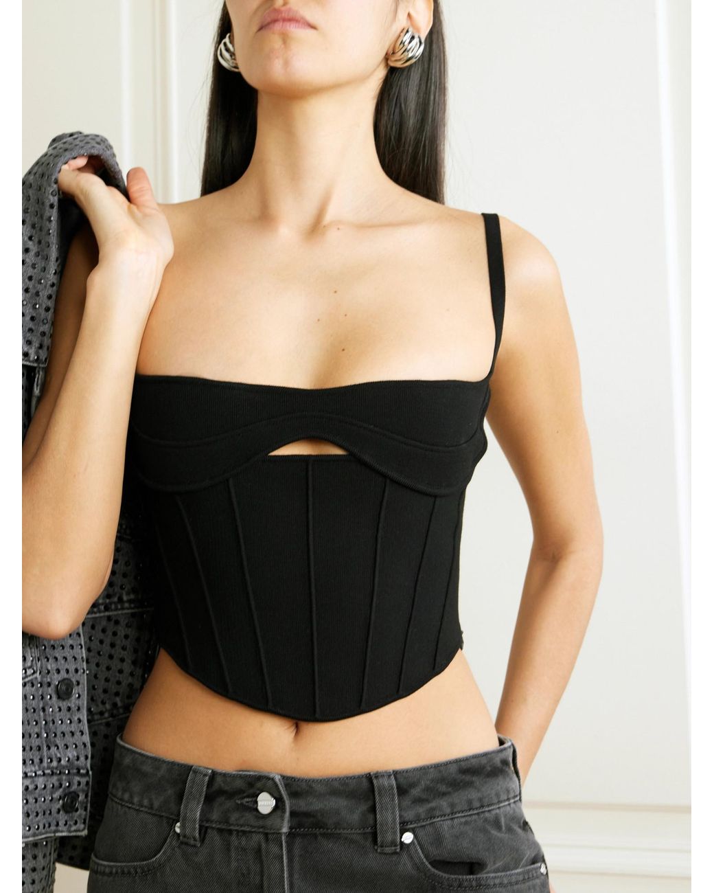 Mugler Black Fitted Top