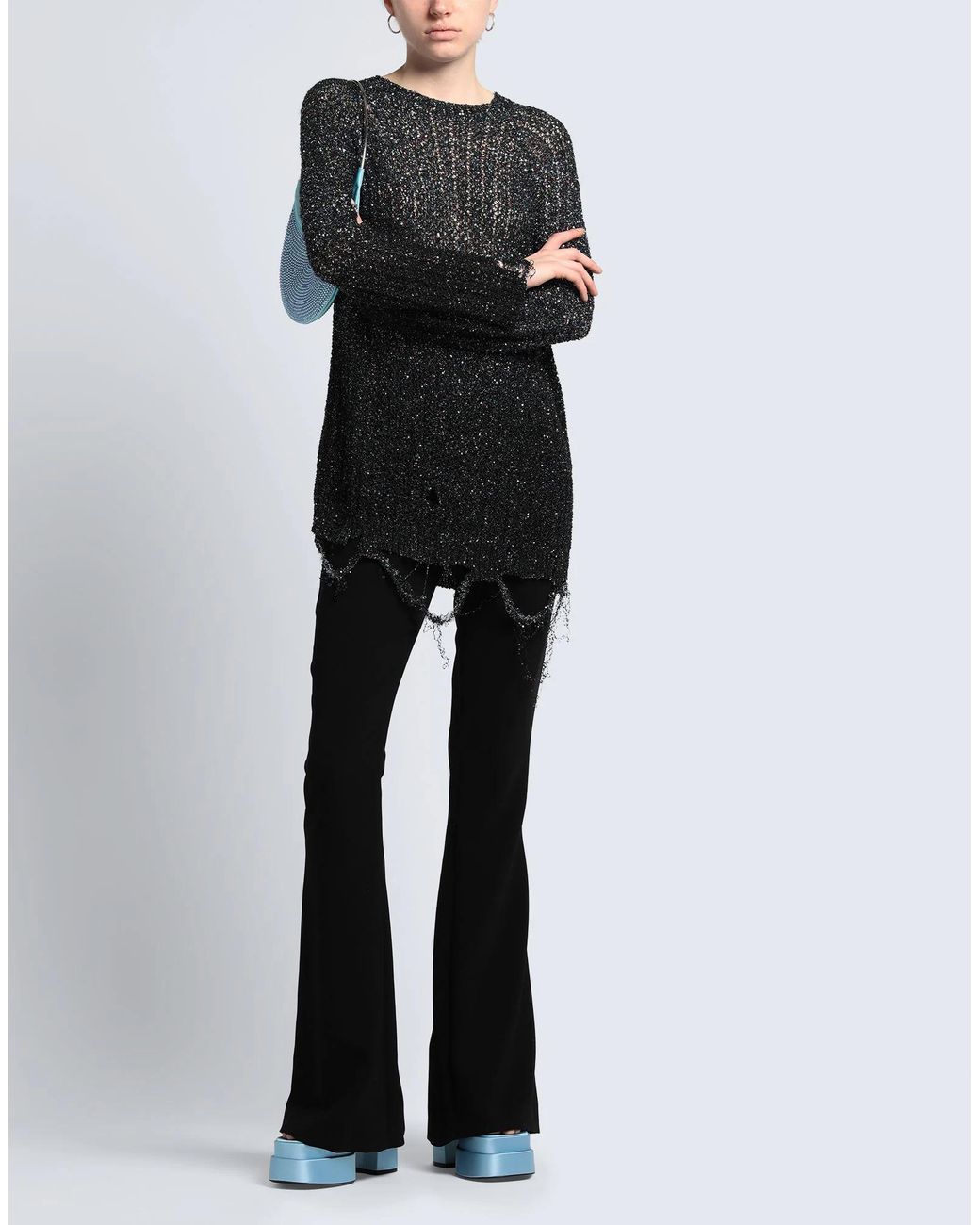 Maison Margiela Gray Solid Color Knitted Top