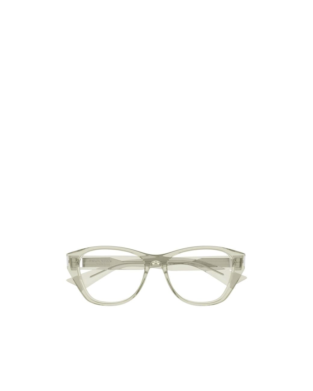 Saint Laurent White Full-Frame Non-Prescription Glasses
