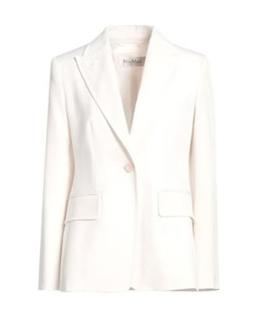 Max Mara White Single Suit Jacket