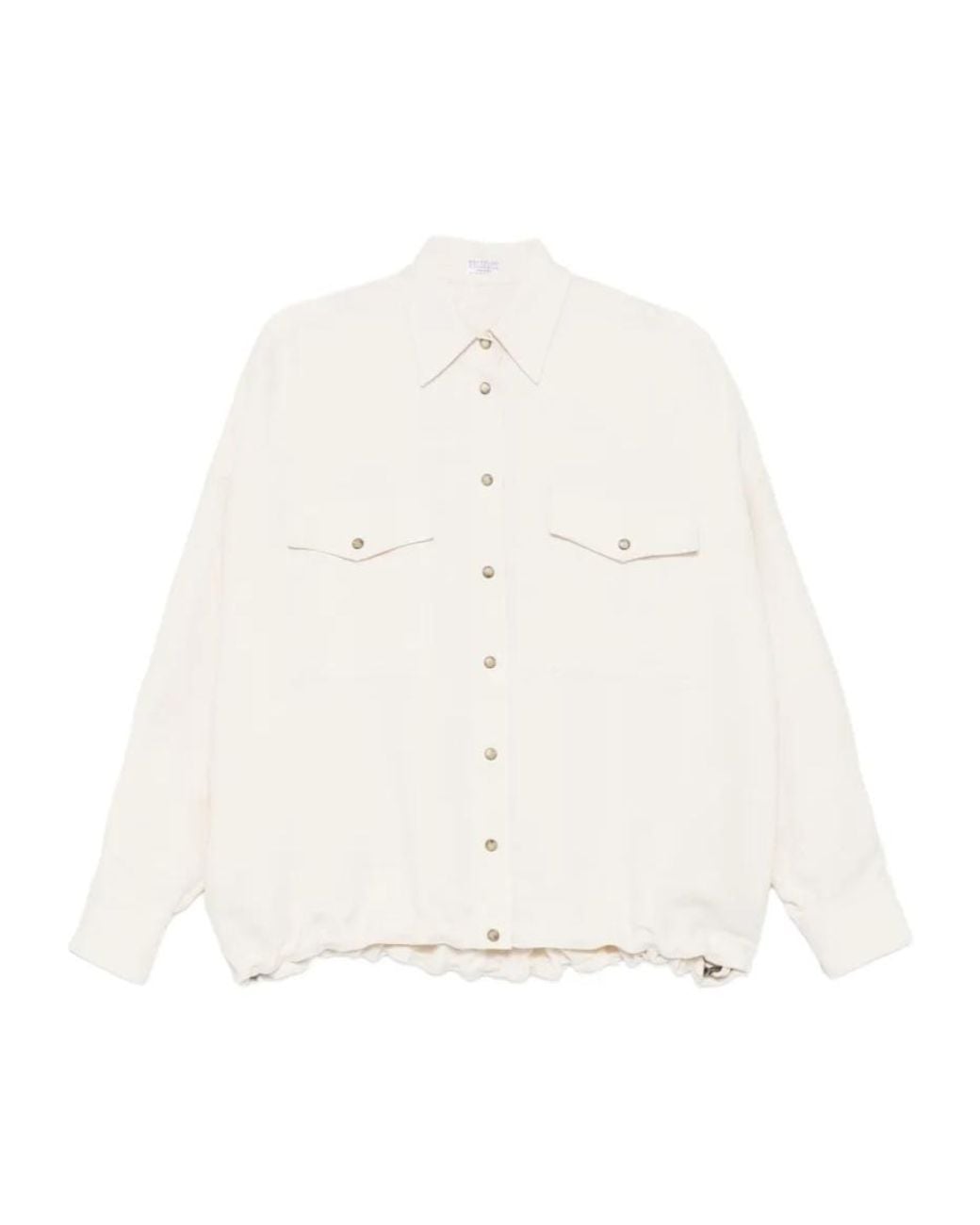 Brunello Cucinelli White Fluid Twill Shirt
