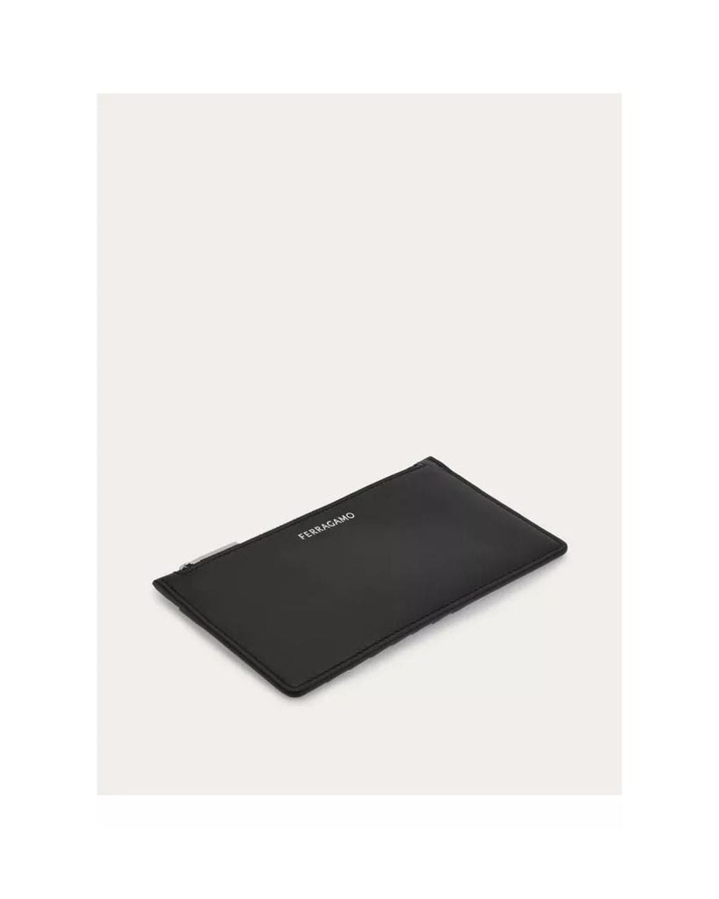 Ferragamo Black Logo Card Holder