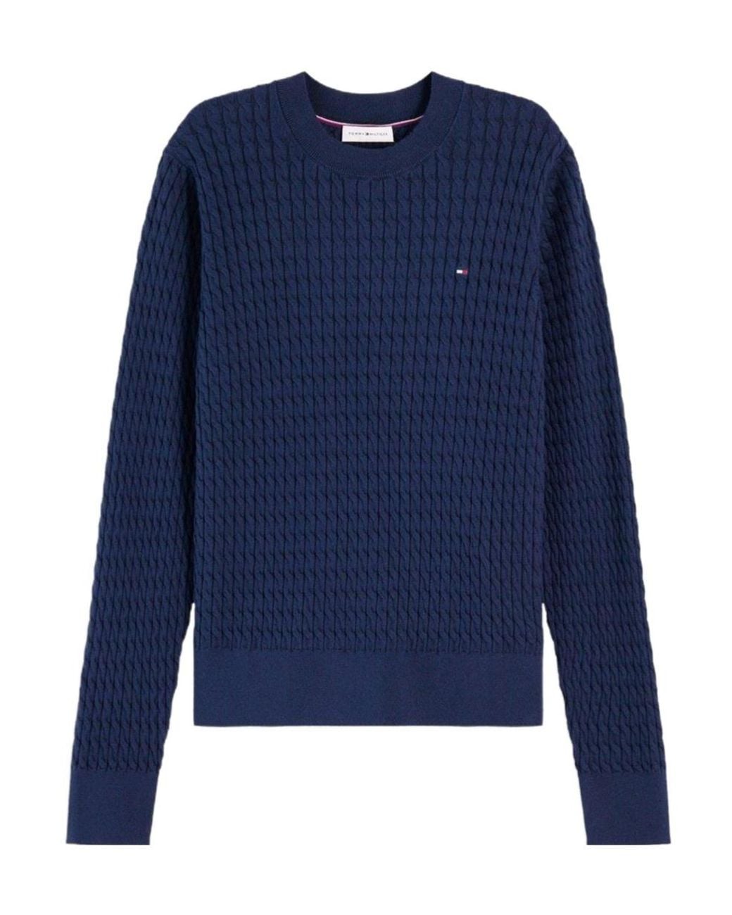 Tommy Hilfiger Blue Crewneck Longsleeve Knit Top