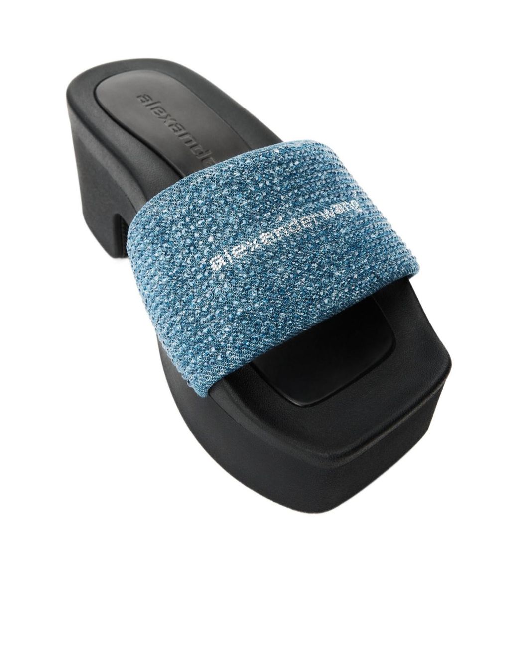 Alexander Wang Blue Hotfix Platform Heeled Sandals