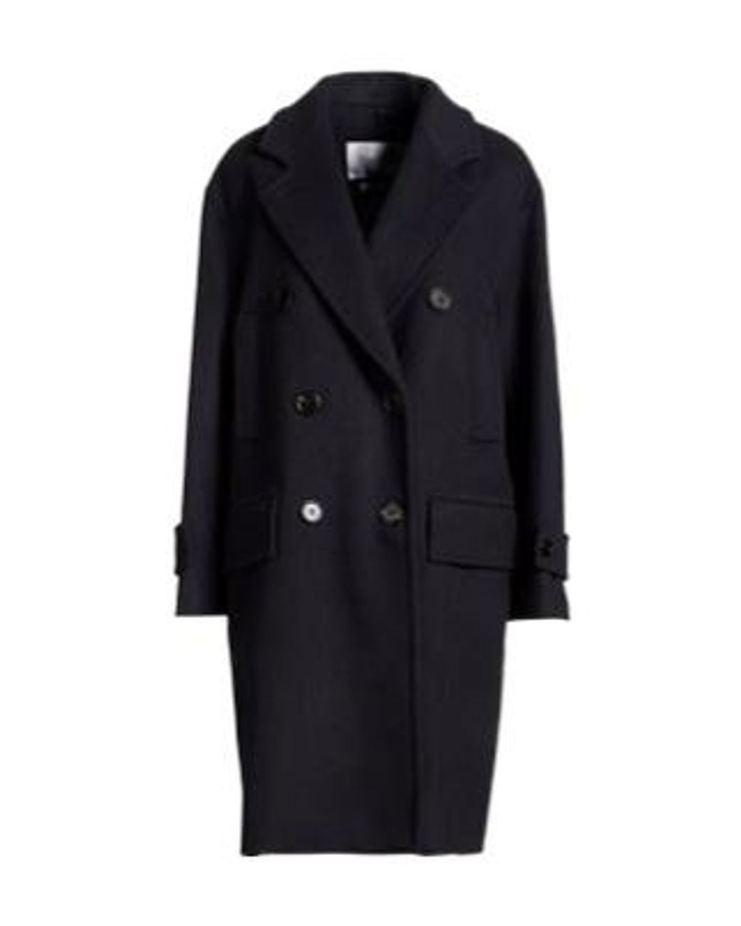 Max Mara Blue Stylish Minimalist Double-Breasted Coat