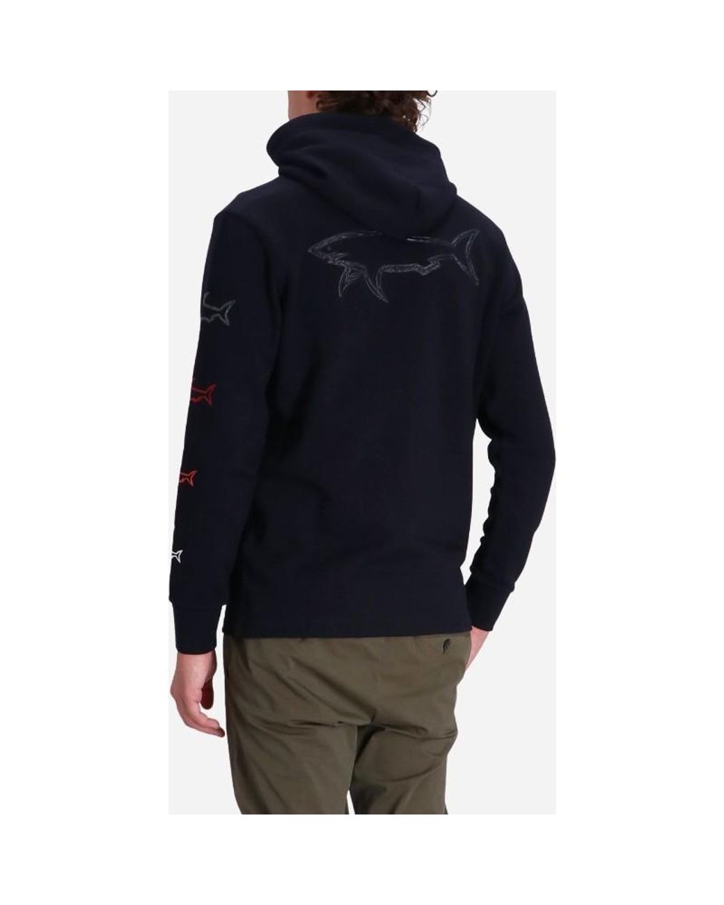 Paul & Shark Blue Hooded Long-Sleeved Sweater for men